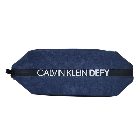 Calvin Klein Defy Toiletry Bag Men's Denim Blue Gym Travel Hygiene Dopp Kit - Picture 6 of 7